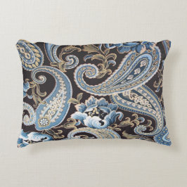 Almofada Decorativa Blue Brown Vintage Paisley Light