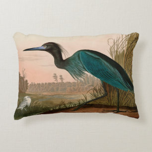 Almofada Decorativa Blue Crane ou Heron Birds of America Audubon Impre