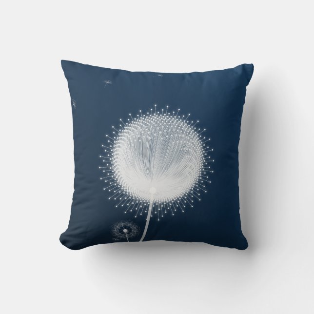 Almofada Decorativa Blue Dandelion Fluff  (Frente)