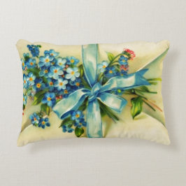Almofada Decorativa Blue Flowers - Letra Vintage Country