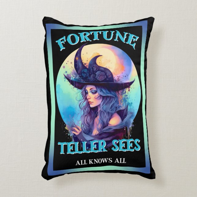 Almofada Decorativa Blue Fortune Teller _ Halloween (Frente(Vertical))