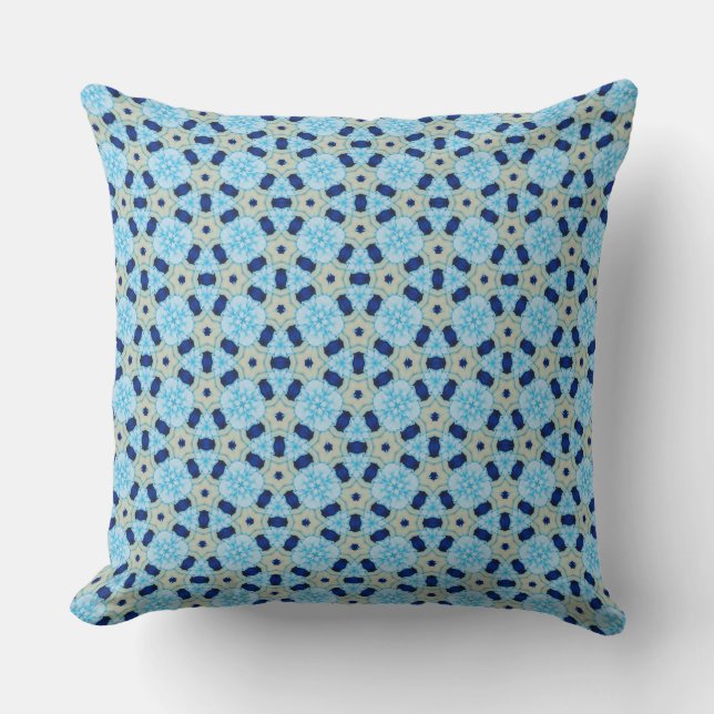 Almofada Decorativa Blue Petal Harmony (Frente)