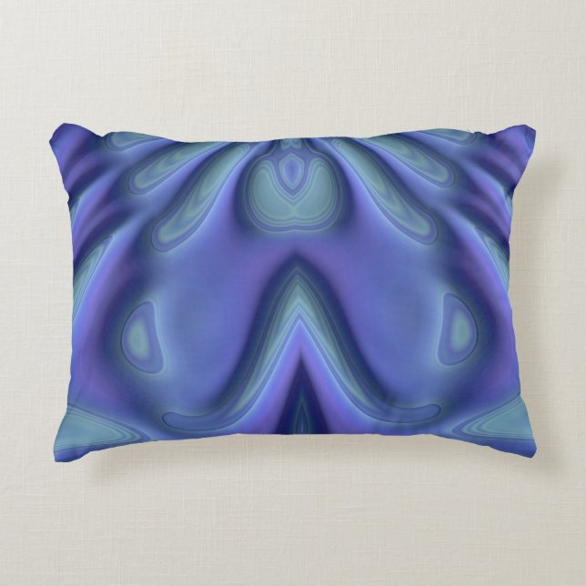 Almofada Decorativa ~BLUEBELLS Blue Violet Design Fractal ~ (Frente)