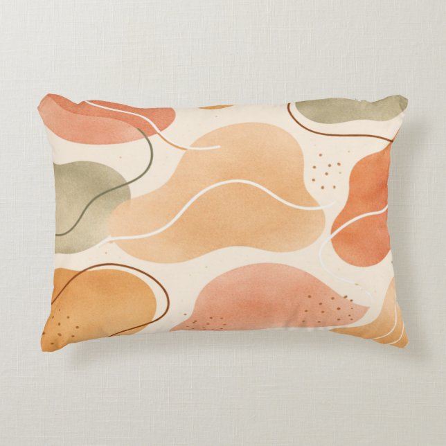 Almofada Decorativa Boho Abstract Organic Shape Pillow - Earthy (Frente)