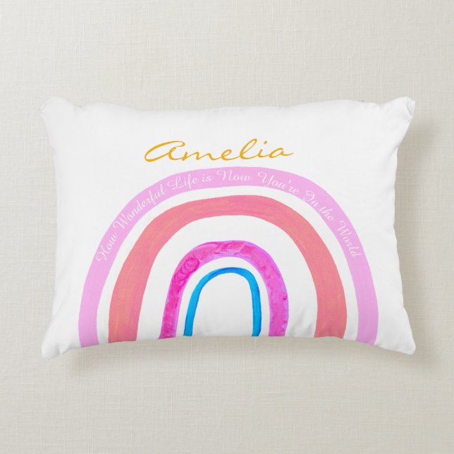 Almofada Decorativa Boho 'Agora Que Você Está No Mundo' (Frente)