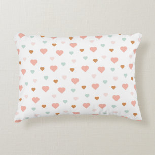 Almofada Decorativa Boho baby girl pastel ama corações