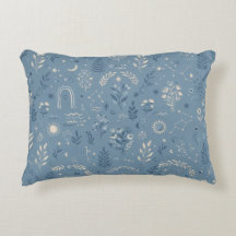Boho Celestial Botânico Azul Poeirento Aconchegant