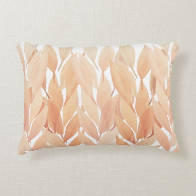Almofada Decorativa Boho Rosa Pampas Aquarela Pastel (Frente)