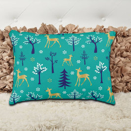 Almofada Decorativa Boho Trees Dourados Deers Moderno