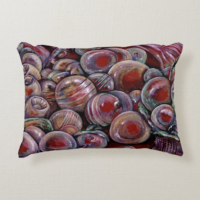 Almofada Decorativa Bolas de Natal Vermelhas (Frente)