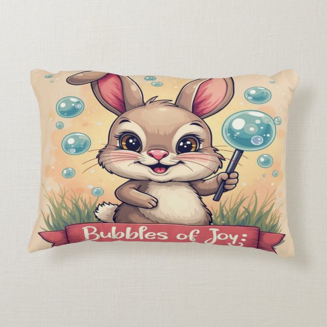 Almofada Decorativa Bolhas de alegria (Verso)