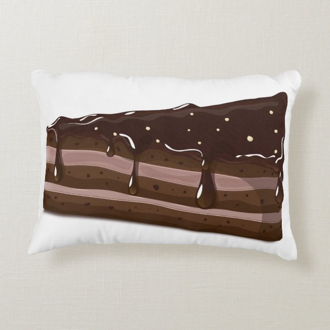 Almofada Decorativa Bolo de chocolate ao leite. (Verso)