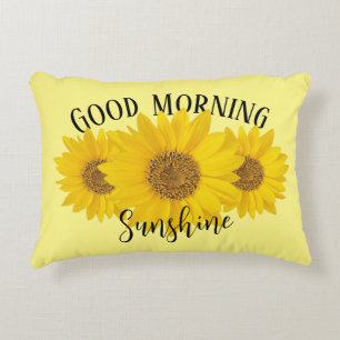 Almofada Decorativa Bom Dia Amarelo Sol Amarelo