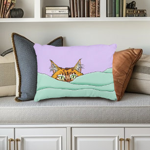 Almofada Decorativa Bom Dia Laranja Gato Engraçado