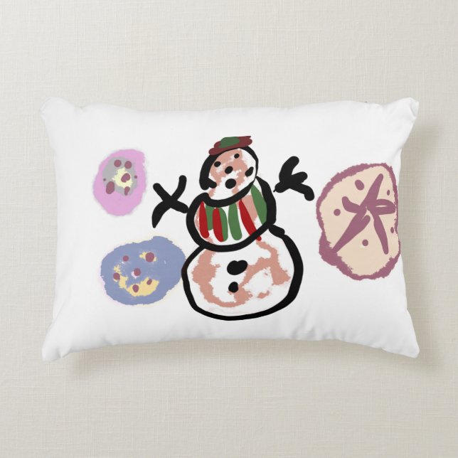 Almofada Decorativa Boneco de neve doce (Frente)