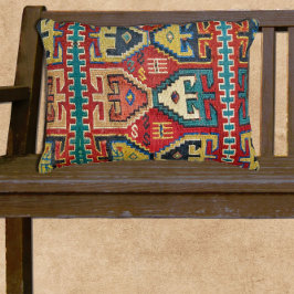 Almofada Decorativa Bonita Design de tapete antiquado tribal Kilim