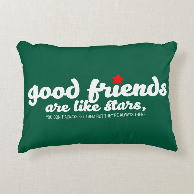 Almofada Decorativa Bons amigos são como estrelas (Frente)