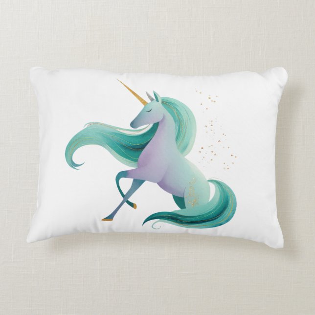 Almofada Decorativa Bookish Magic Prancing Unicorn Lumbar Pillow (Verso)