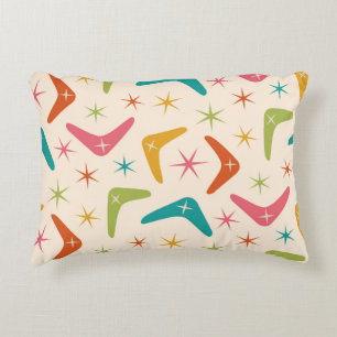 Almofada Decorativa Boomerang de meio século com estímulos retrorrefle
