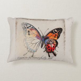 Almofada Decorativa Borboleta e Ladybug