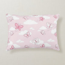 Borboleta Rosa Pastel Adorável Quarto de Bebê