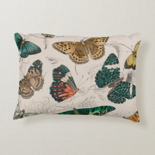 Almofada Decorativa Borboletas Antigas de Coleção de Borboletas