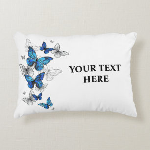 Almofada Decorativa Borboletas Azuis Morpho