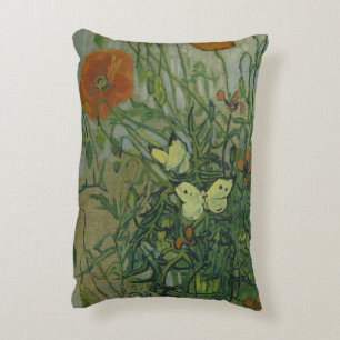 Almofada Decorativa Borboletas e Papoulas por Vincent van Gogh