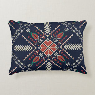 Almofada Decorativa Bordado Palestino: Design de Padrão Tradicional