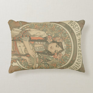 Almofada Decorativa Bósnia e Herzegovina por Alphonse Mucha (1900)