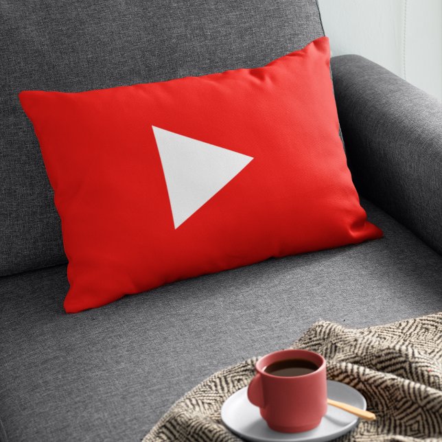 Almofada Decorativa Botão Vermelho do YouTube (Criador carregado)