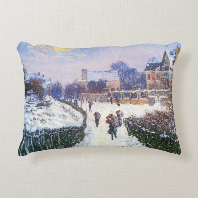 Almofada Decorativa Boulevard Santo Denis Argenteuil por Claude Monet (Frente)