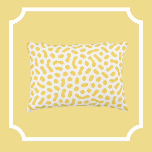 Almofada Decorativa Branco com formas semelhantes a Geleia Amarela (Criador carregado)