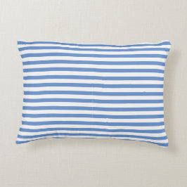 Almofada Decorativa Branco e Azul Simples com Strike