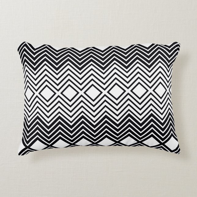 Almofada Decorativa Branco E Preto (Frente)