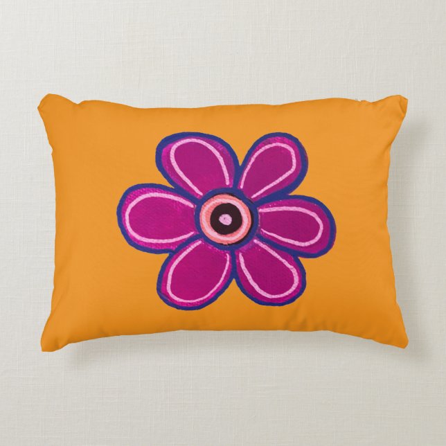 Almofada Decorativa Bright Abstrato Flower Art (Frente)