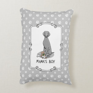 Almofada Decorativa Brinquedos da mamãe Weimaraner (cinza 1)