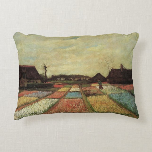 Almofada Decorativa Bulb Fields por Vincent van Gogh (Frente)