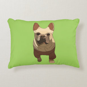 Almofada Decorativa Bulldog Francês, Verde Lima