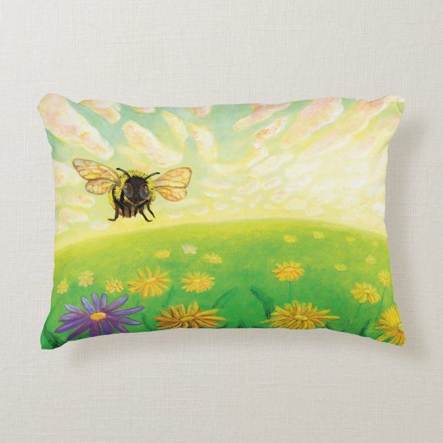 Almofada Decorativa Bumblebee no Horizonte (Frente)