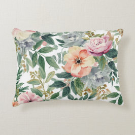 Almofada Decorativa Buquê Botânico Aquarela Folhas de Eucalipto