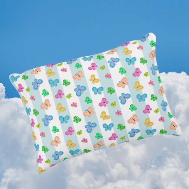 Almofada Decorativa Butterfly Dreams Blue Stripe (Fly with the butterflies!)