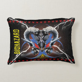 ALMOFADA DECORATIVA BW! ADVERTÊNCIA BIOHAZARD! CAVEIRA
