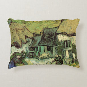 Almofada Decorativa Cabanas de Colmo em Jorgus por Vincent van Gogh