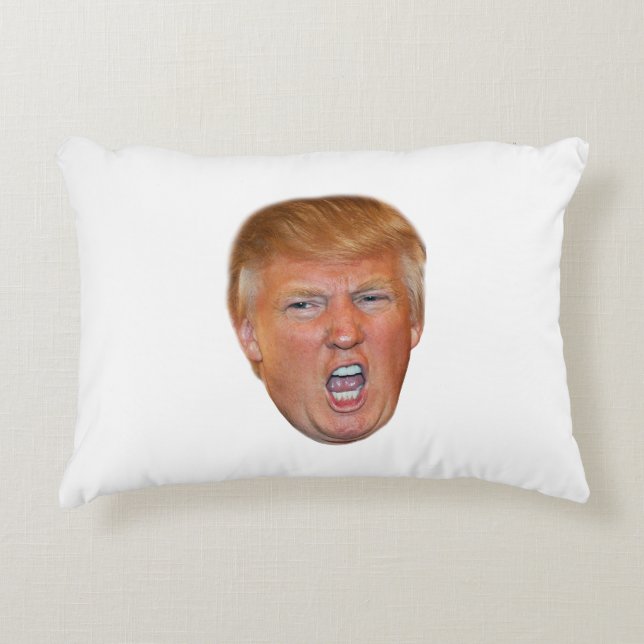 Almofada Decorativa Cabeça de flutuação de Donald Trump (Frente)