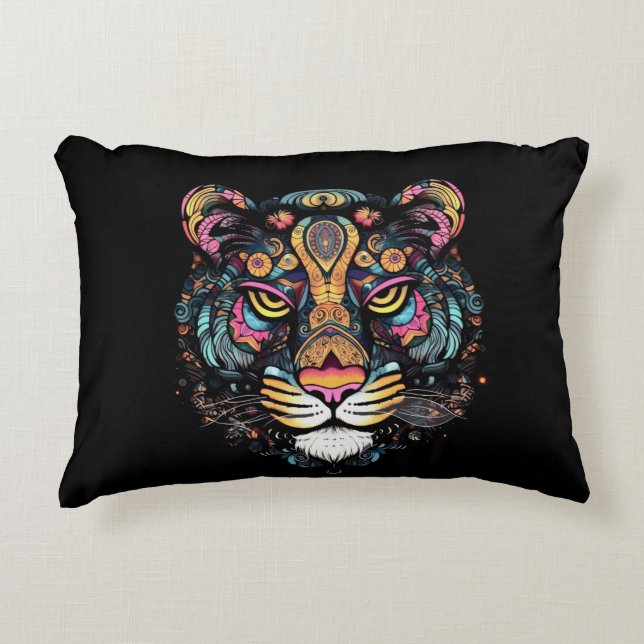 Almofada Decorativa Cabeça de Tigre  (Frente)