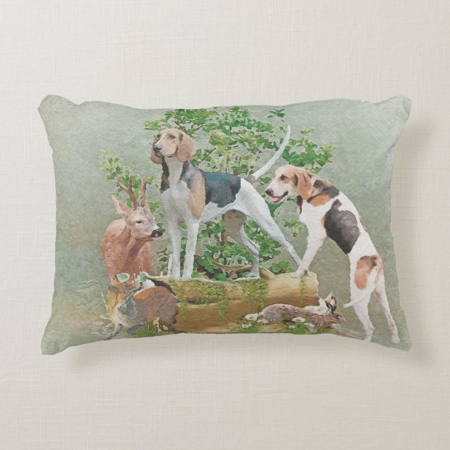 Almofada Decorativa Caça com cães (Frente)