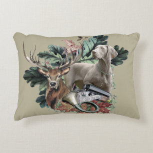 Almofada Decorativa Caça com um Weimaraner, "Grey Ghost"