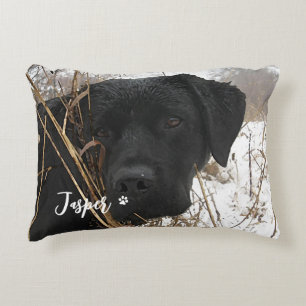 Almofada Decorativa Caça tardia da temporada - Preto Lab - Labrador