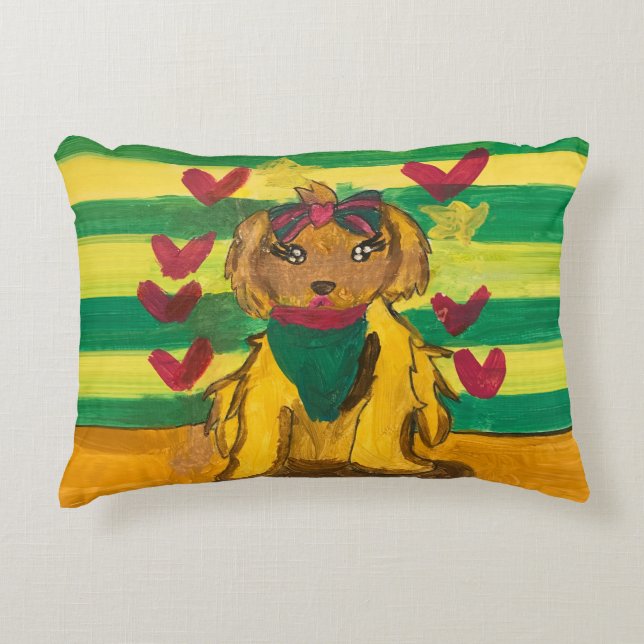 Almofada Decorativa Cachorrinho "Arte das Crianças" (Frente)